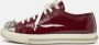 Miu Pre-owned Leather sneakers Red Dames - Thumbnail 2