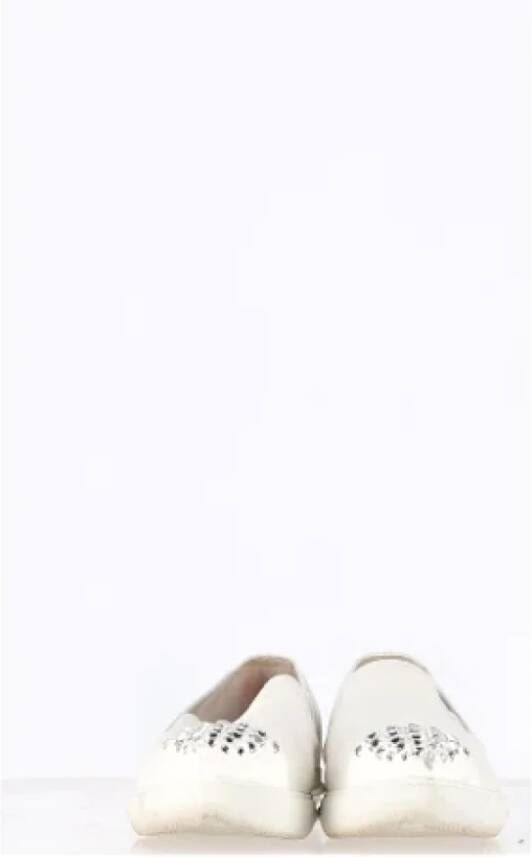 Miu Pre-owned Leather sneakers White Dames