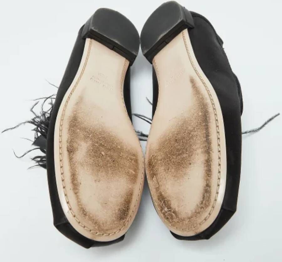 Miu Pre-owned Satin flats Black Dames