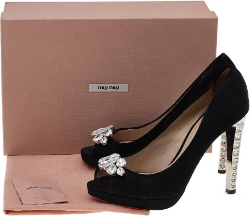 Miu Pre-owned Satin heels Black Dames