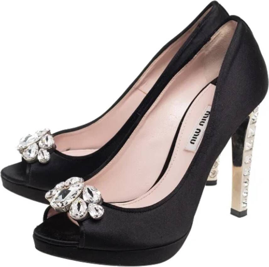 Miu Pre-owned Satin heels Black Dames