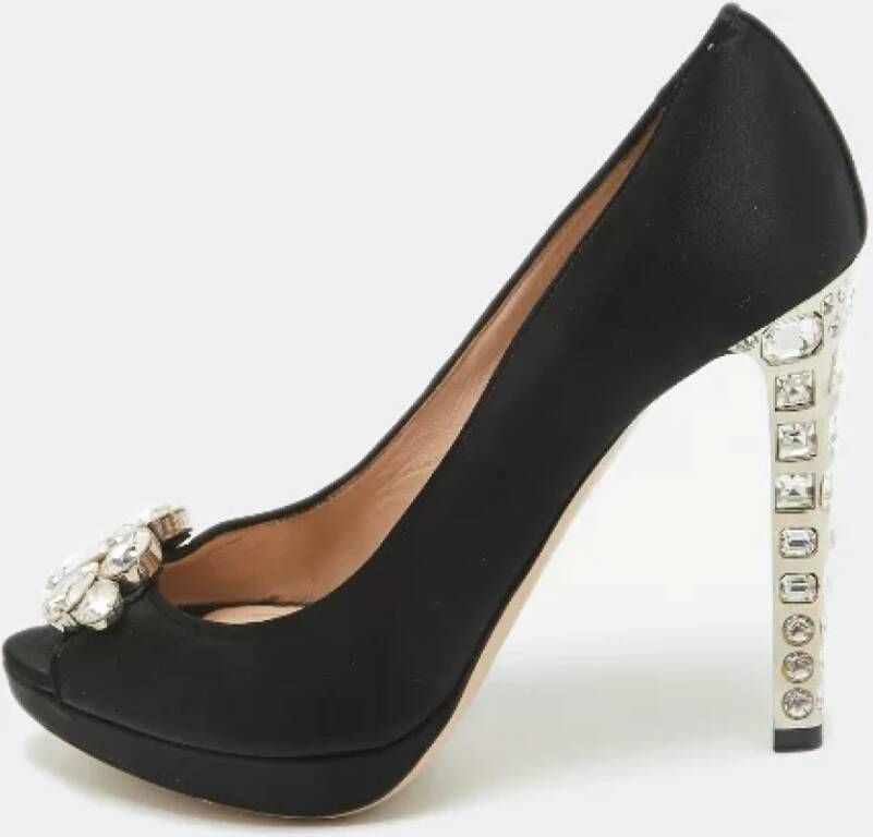 Miu Pre-owned Satin heels Black Dames