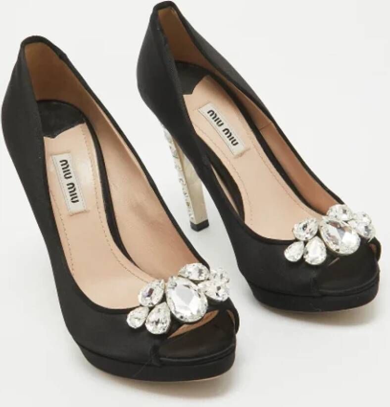 Miu Pre-owned Satin heels Black Dames