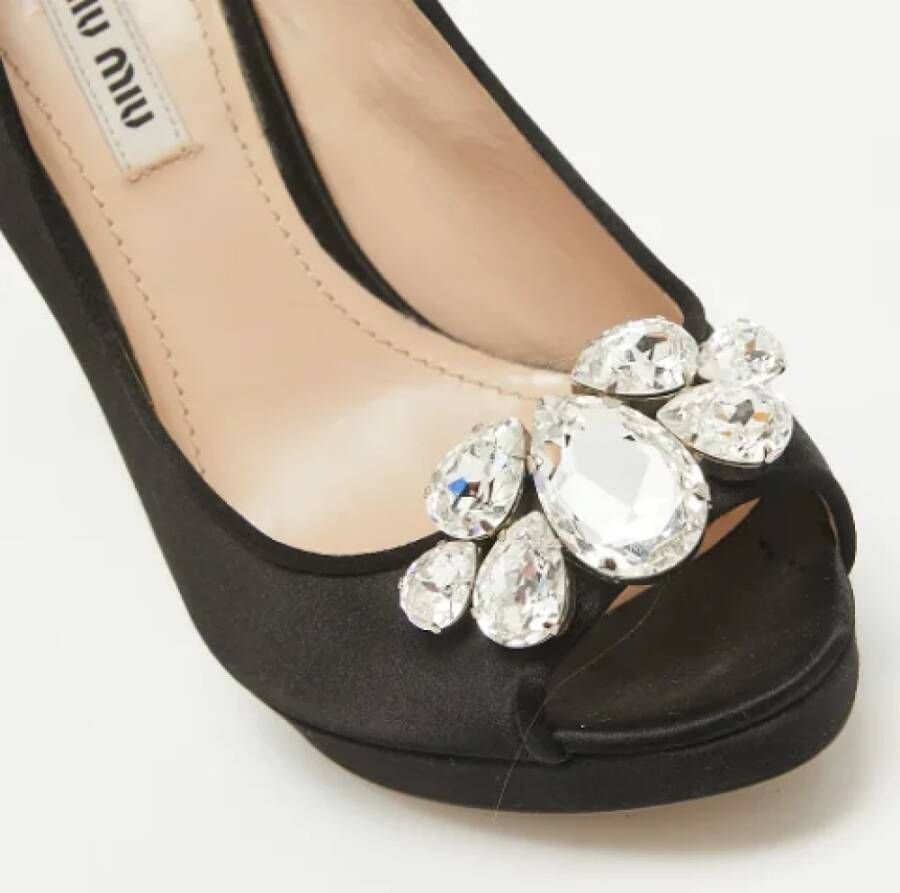 Miu Pre-owned Satin heels Black Dames