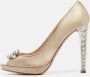 Miu Pre-owned Satin heels Brown Dames - Thumbnail 2