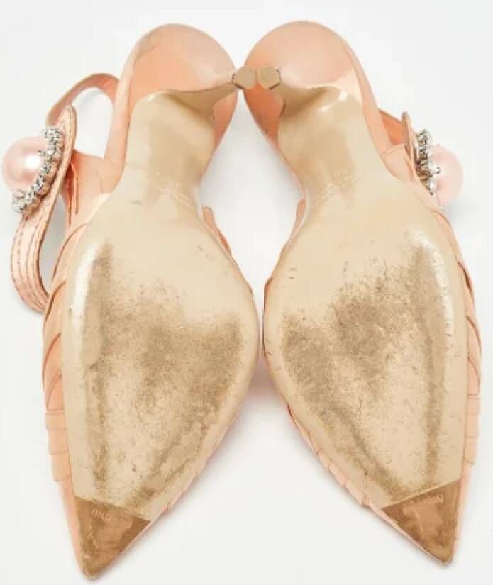 Miu Pre-owned Satin heels Orange Dames