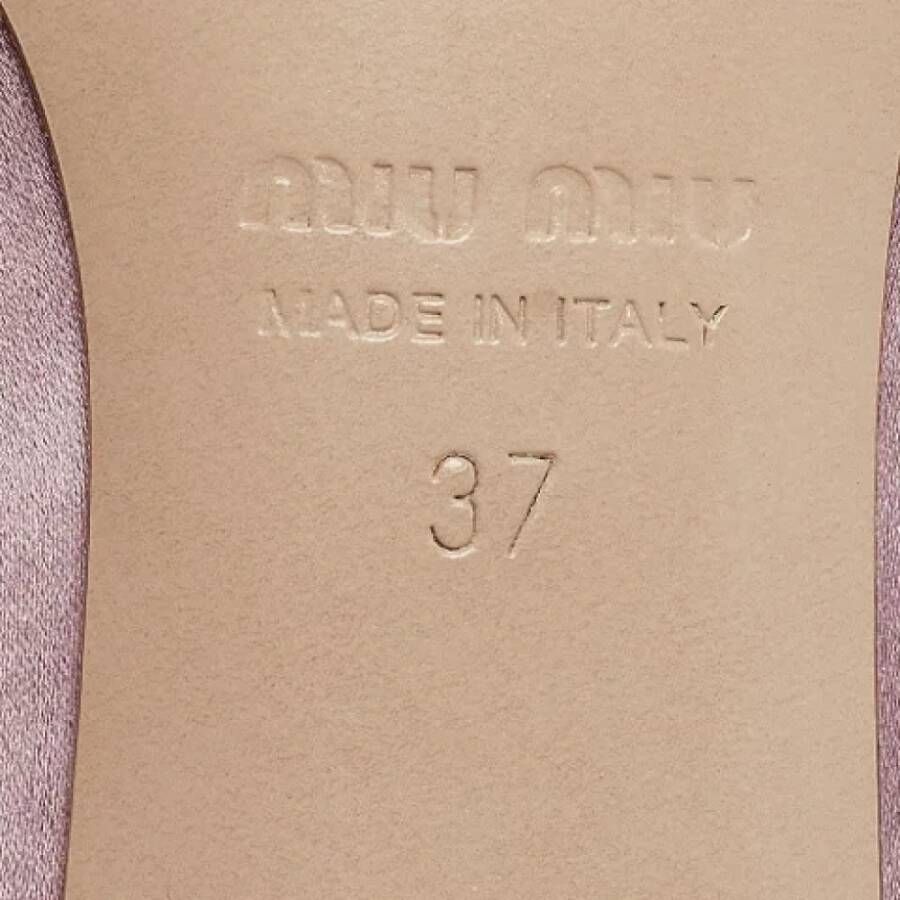 Miu Pre-owned Satin heels Purple Dames