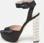 Miu Pre-owned Satin sandals Black Dames - Thumbnail 2