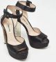 Miu Pre-owned Satin sandals Black Dames - Thumbnail 4