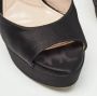 Miu Pre-owned Satin sandals Black Dames - Thumbnail 7