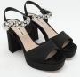 Miu Pre-owned Satin sandals Black Dames - Thumbnail 3