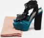 Miu Pre-owned Satin sandals Black Dames - Thumbnail 8