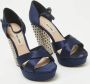 Miu Pre-owned Satin sandals Blue Dames - Thumbnail 3