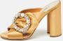 Miu Pre-owned Satin sandals Brown Dames - Thumbnail 2