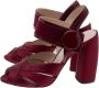 Miu Pre-owned Satin sandals Red Dames - Thumbnail 3