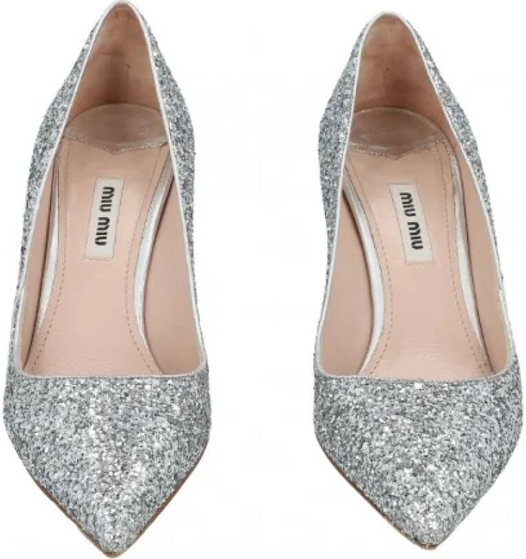 Miu Pre-owned Silver heels Gray Dames