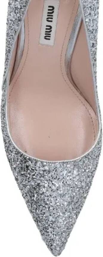 Miu Pre-owned Silver heels Gray Dames