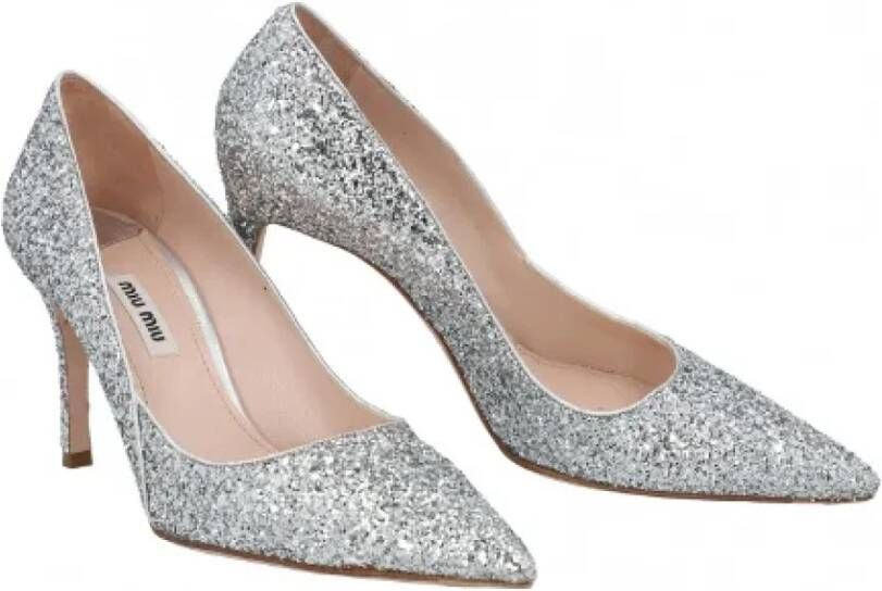 Miu Pre-owned Silver heels Gray Dames