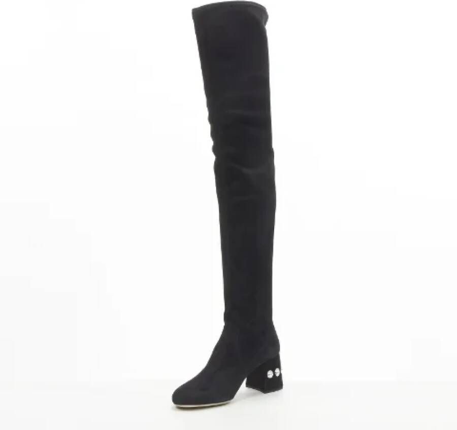 Miu Pre-owned Suede boots Black Dames