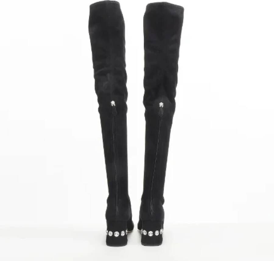 Miu Pre-owned Suede boots Black Dames