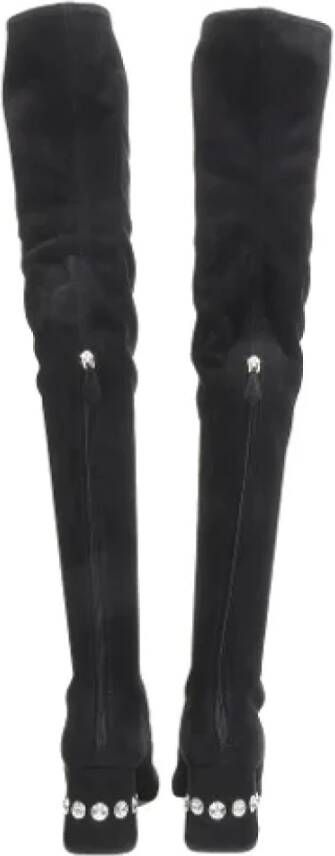 Miu Pre-owned Suede boots Black Dames