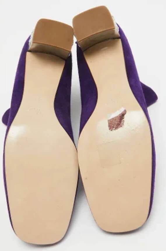 Miu Pre-owned Suede boots Purple Dames