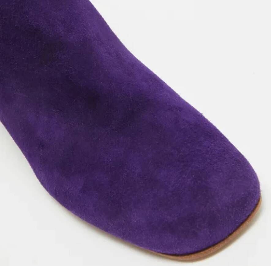 Miu Pre-owned Suede boots Purple Dames