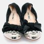 Miu Pre-owned Suede flats Black Dames - Thumbnail 3