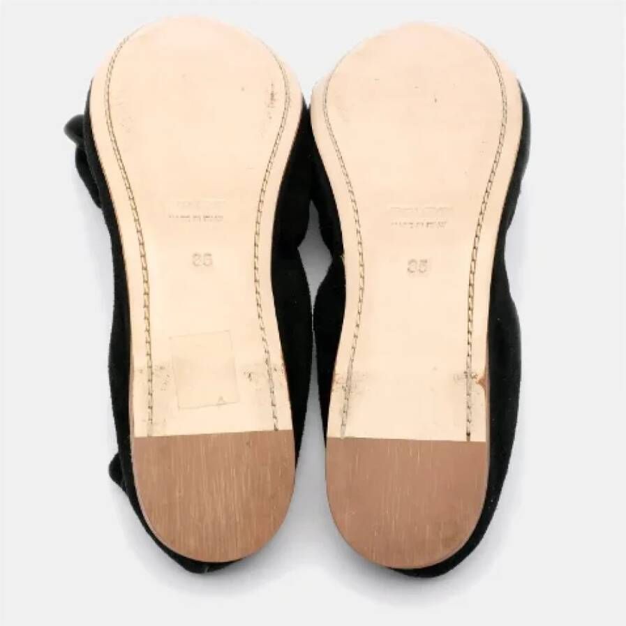 Miu Pre-owned Suede flats Black Dames