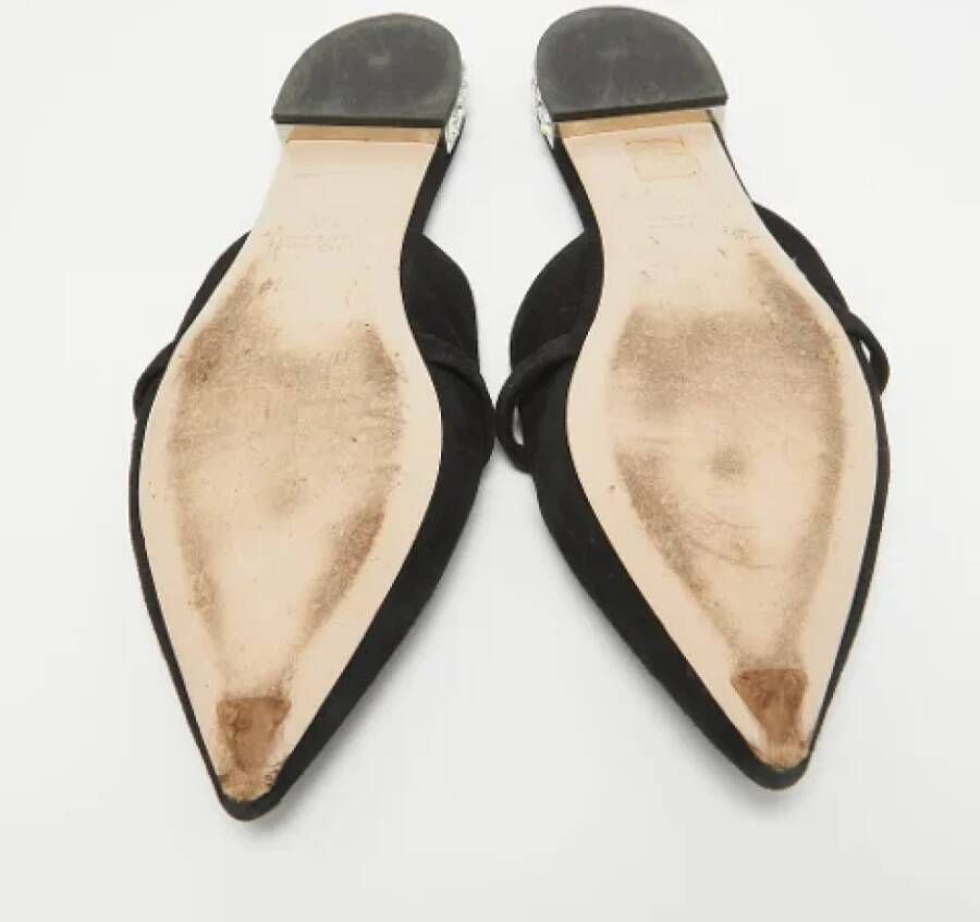 Miu Pre-owned Suede flats Black Dames