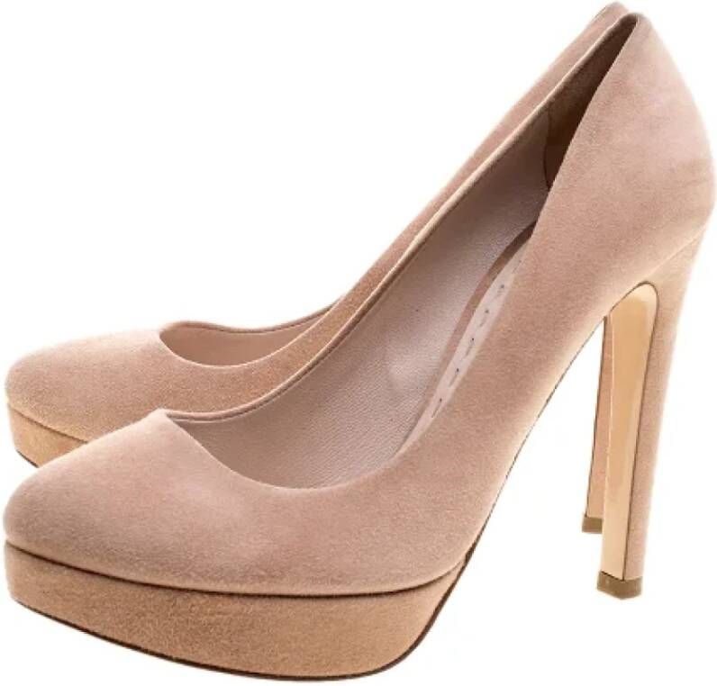 Miu Pre-owned Suede heels Beige Dames