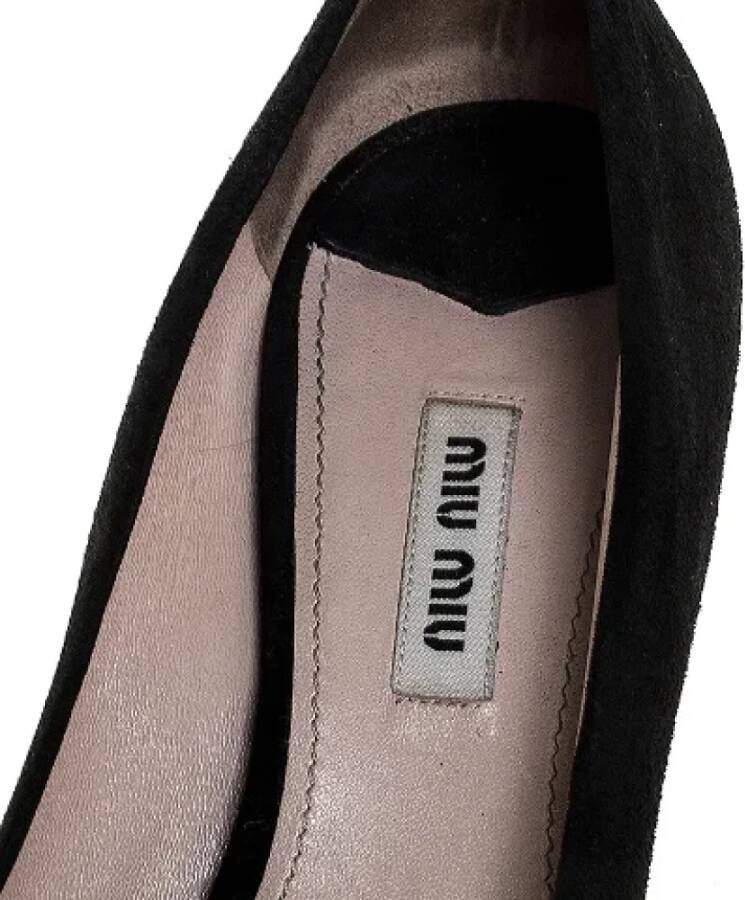 Miu Pre-owned Suede heels Black Dames