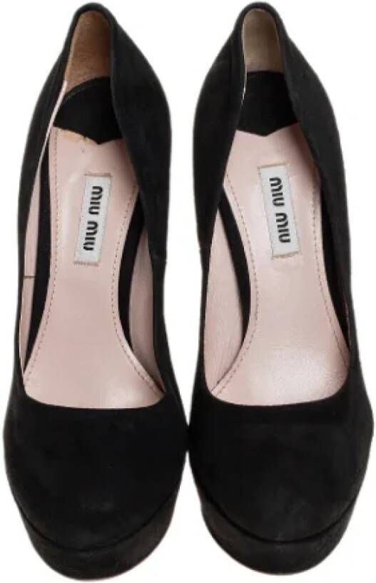 Miu Pre-owned Suede heels Black Dames