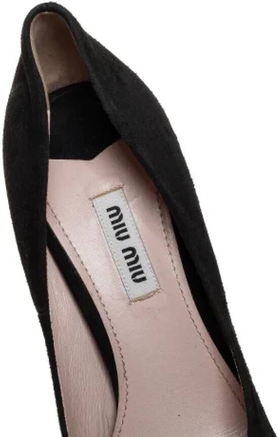 Miu Pre-owned Suede heels Black Dames