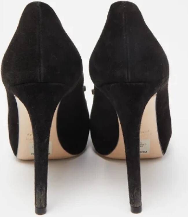 Miu Pre-owned Suede heels Black Dames