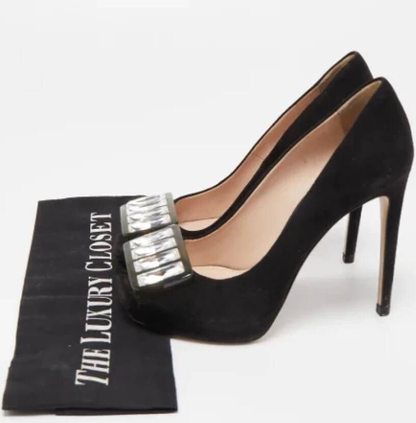 Miu Pre-owned Suede heels Black Dames