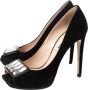 Miu Pre-owned Suede heels Black Dames - Thumbnail 3