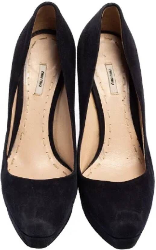 Miu Pre-owned Suede heels Black Dames