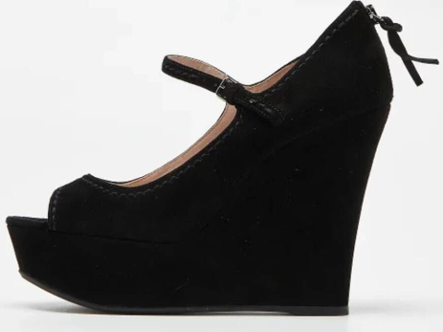 Miu Pre-owned Suede heels Black Dames