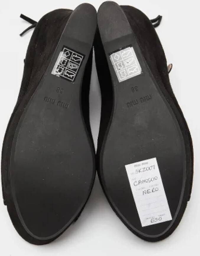 Miu Pre-owned Suede heels Black Dames