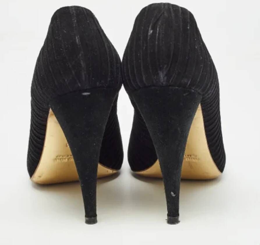 Miu Pre-owned Suede heels Black Dames