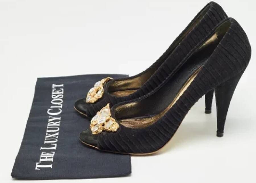 Miu Pre-owned Suede heels Black Dames