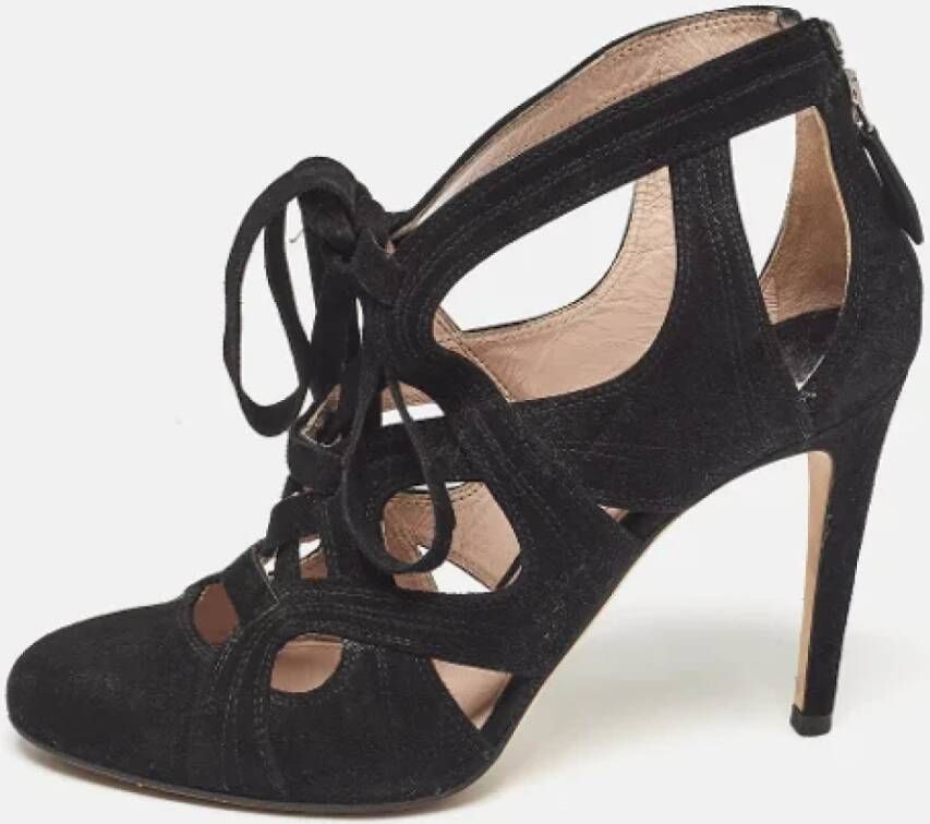 Miu Pre-owned Suede heels Black Dames