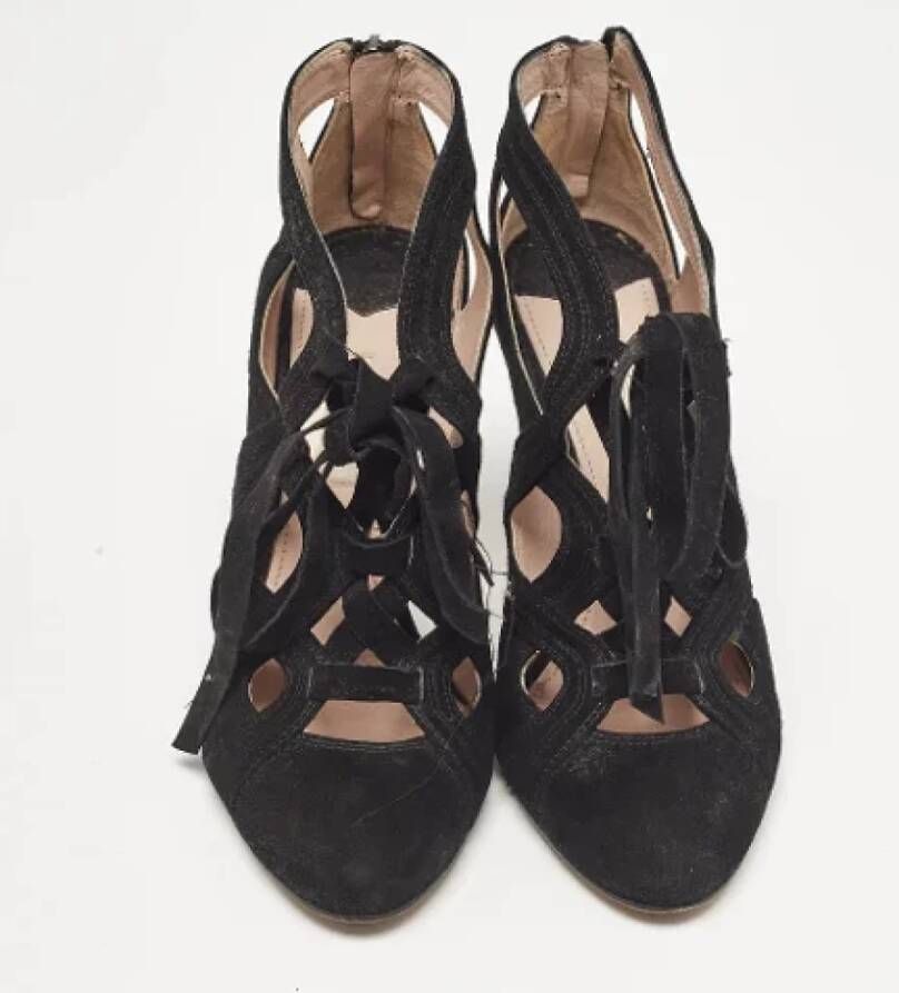 Miu Pre-owned Suede heels Black Dames