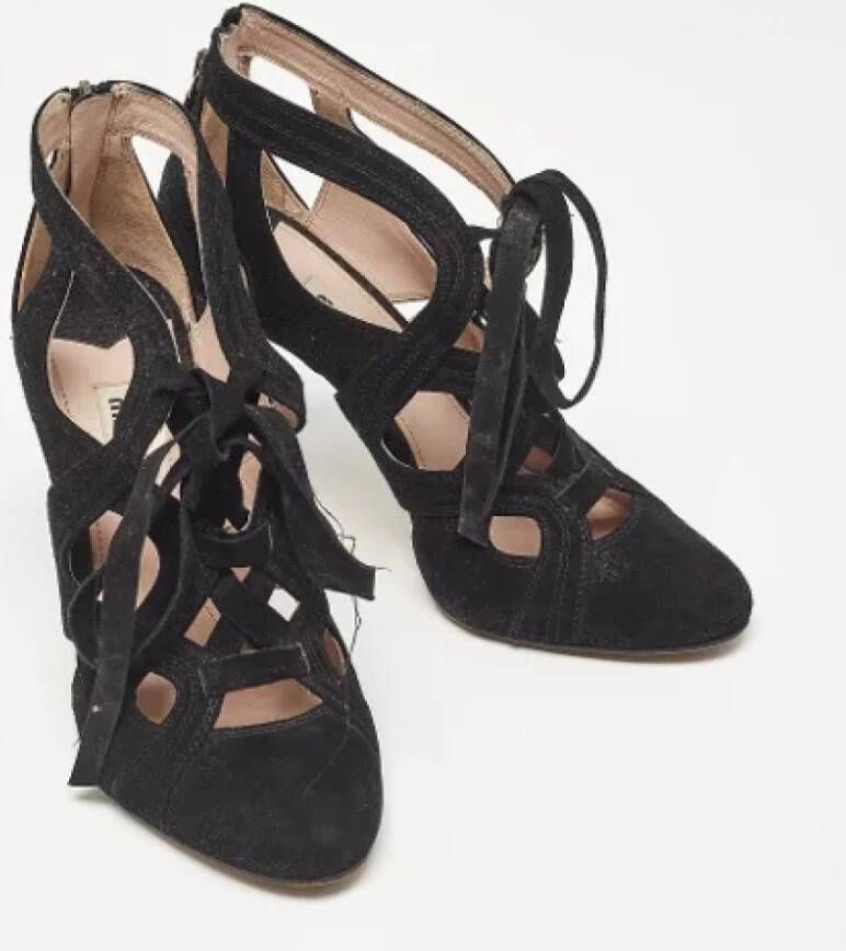 Miu Pre-owned Suede heels Black Dames