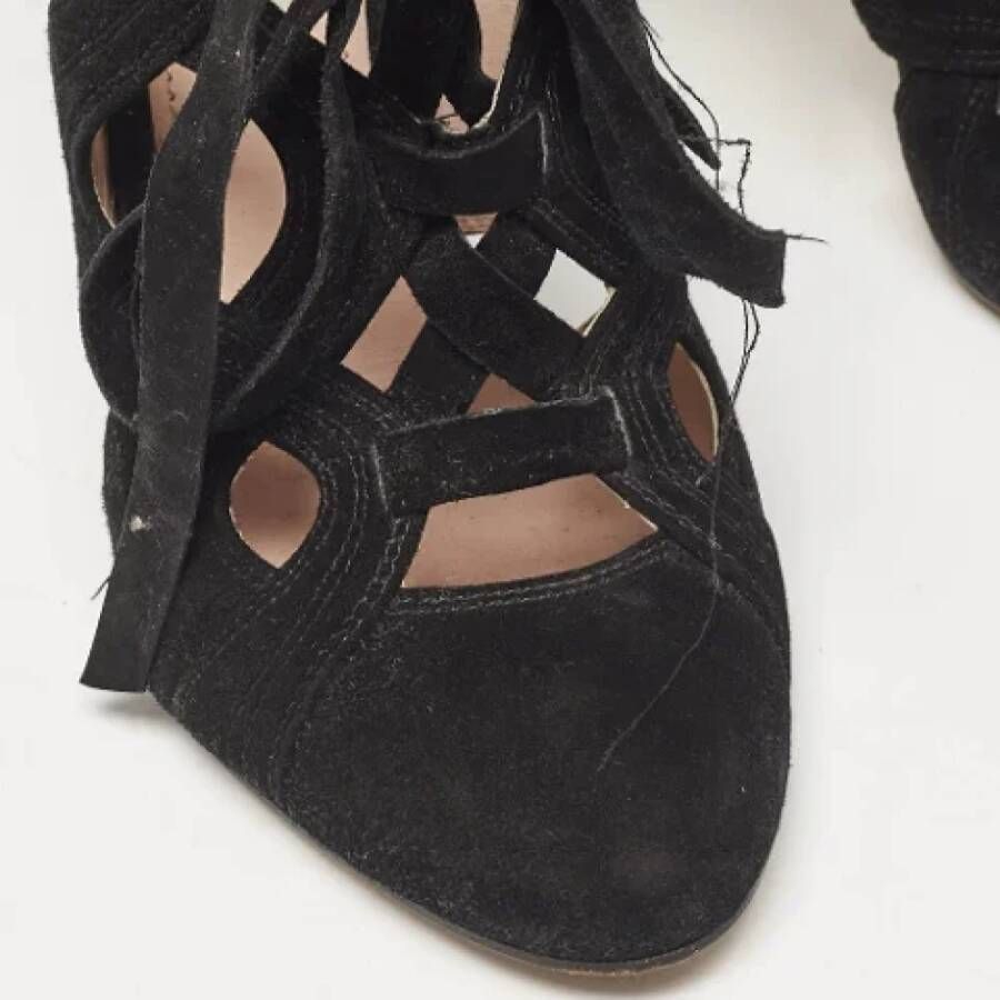 Miu Pre-owned Suede heels Black Dames