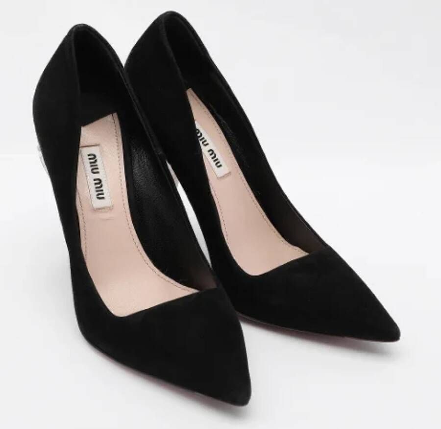 Miu Pre-owned Suede heels Black Dames