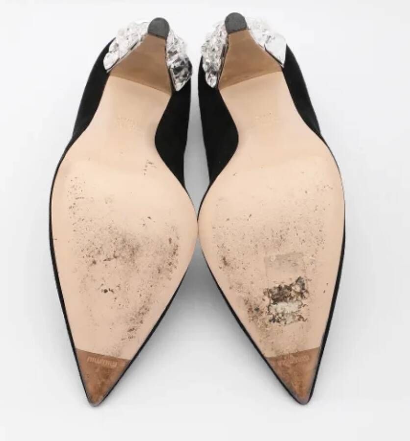 Miu Pre-owned Suede heels Black Dames