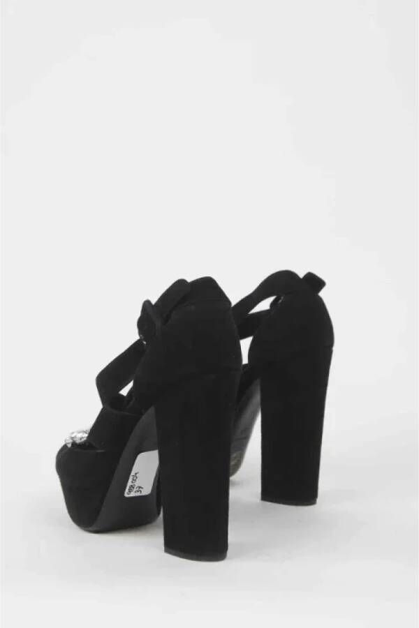 Miu Pre-owned Suede heels Black Dames