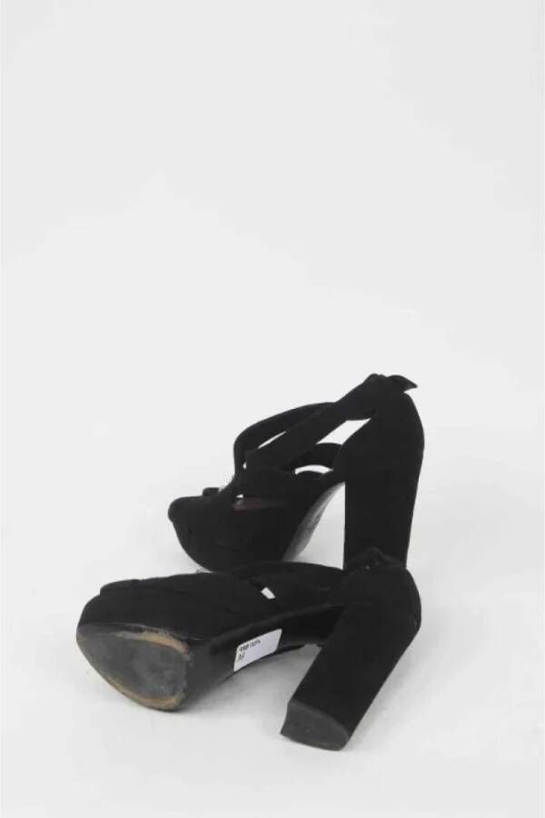 Miu Pre-owned Suede heels Black Dames